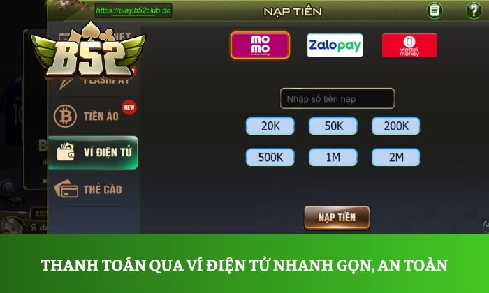 Thanh toán qua ví điện tử nhanh gọn, an toàn